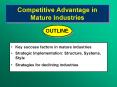 Competitive Advantage in Mature Industries PowerPoint PPT Presentation