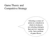 Game Theory and Competitive Strategy