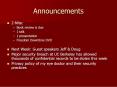 Announcements PowerPoint PPT Presentation