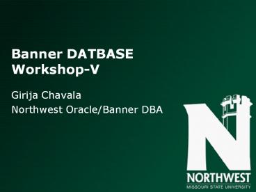 Banner DATBASE Workshop-V