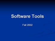 Software Tools