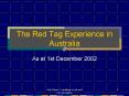 The Red Tag Experience in Australia PowerPoint PPT Presentation