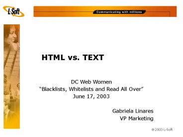 HTML vs. TEXT