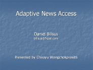 Adaptive News Access