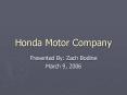 Honda Motor Company PowerPoint PPT Presentation