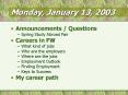 Monday, January 13, 2003 PowerPoint PPT Presentation