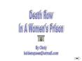 Death Row in Women's Prison PowerPoint PPT Presentation