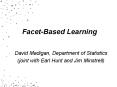 FacetBased Learning PowerPoint PPT Presentation