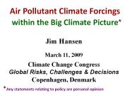 Air Pollutant Climate Forcings