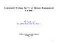 Community College Survey of Student Engagement CCSSE PowerPoint PPT Presentation