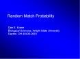 Random Match Probability PowerPoint PPT Presentation