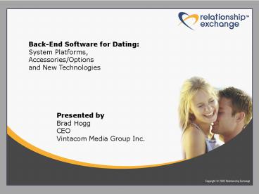 BackEnd Software for Dating: