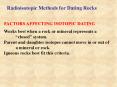 FACTORS AFFECTING ISOTOPIC DATING PowerPoint PPT Presentation