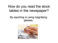 How do you read the stock tables in the newspaper PowerPoint PPT Presentation