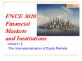 FNCE 3020 Financial Markets and Institutions PowerPoint PPT Presentation