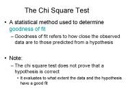 The Chi Square Test