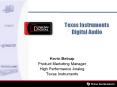 Texas Instruments Digital Audio PowerPoint PPT Presentation