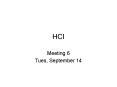 HCI PowerPoint PPT Presentation