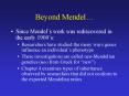 Beyond Mendel PowerPoint PPT Presentation