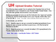 UH Upload Grades Tutorial