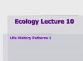 Ecology Lecture 10 PowerPoint PPT Presentation
