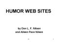 23. 1. HUMOR WEB SITES. by Don L. F. Nilsen. and Alleen Pac PowerPoint PPT Presentation