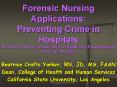 Forensic Nursing Applications: Preventing Crime in Hospitals Southern California Association of Heal PowerPoint PPT Presentation