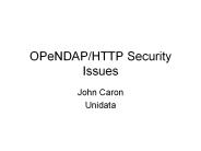 OPeNDAP/HTTP Security Issues