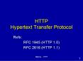 HTTP Hypertext Transfer Protocol PowerPoint PPT Presentation