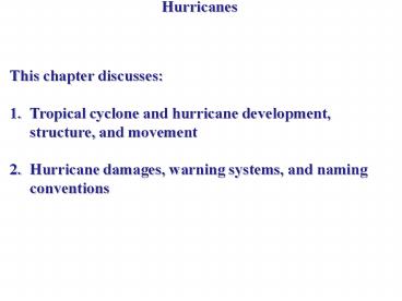 Hurricanes
