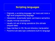 Scripting languages