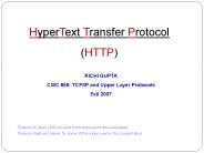 HyperText Transfer Protocol