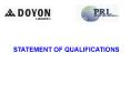 STATEMENT OF QUALIFICATIONS PowerPoint PPT Presentation