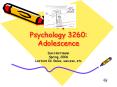 Psychology 3260: Adolescence PowerPoint PPT Presentation