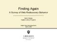 A Survey of Web Rediscovery Behavior PowerPoint PPT Presentation