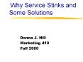 Why Service Stinks and Some Solutions PowerPoint PPT Presentation