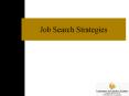 Job Search Strategies PowerPoint PPT Presentation