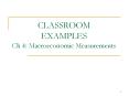 CLASSROOM EXAMPLES Ch 4: Macroeconomic Measurements PowerPoint PPT Presentation