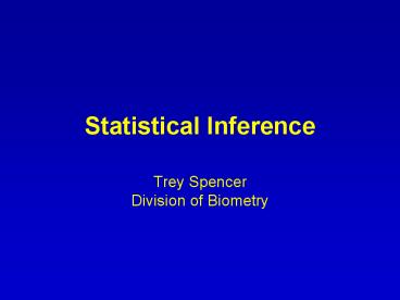 Statistical Inference