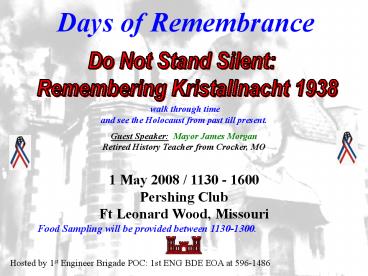 Days of Remembrance