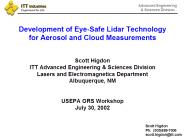Development of EyeSafe Lidar Technology
