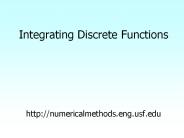 Integrating Discrete Functions         http://numericalmethods.eng.usf.edu