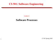CS 501: Software Engineering
