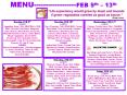 MENUFEB 9th 13th PowerPoint PPT Presentation