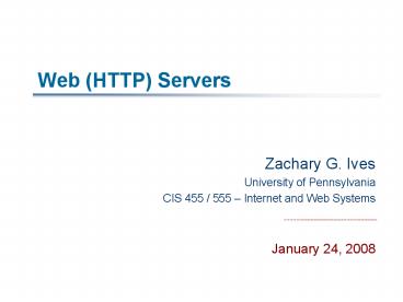 PPT – Web HTTP Servers PowerPoint presentation | free to download - id ...