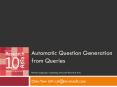 Automatic Question Generation from Queries  Natural Language Computing, Microsoft Research Asia PowerPoint PPT Presentation