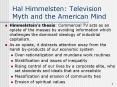 Hal Himmelsten: Television Myth and the American Mind PowerPoint PPT Presentation