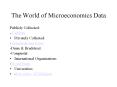 The World of Microeconomics Data PowerPoint PPT Presentation