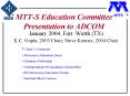 MTTS Education Committee Presentation to ADCOM PowerPoint PPT Presentation