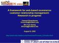 A framework for webbased ecommerce customer relationship management: Research in progress PowerPoint PPT Presentation
